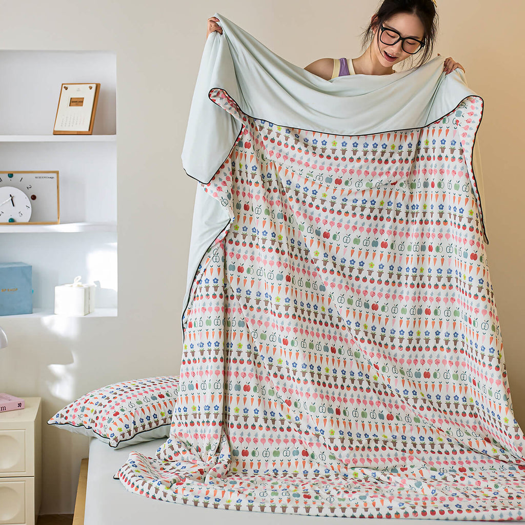 Willowmere Ximi Cream Minimalist Reversible Instant-Cooling Summer Quilt - image 3