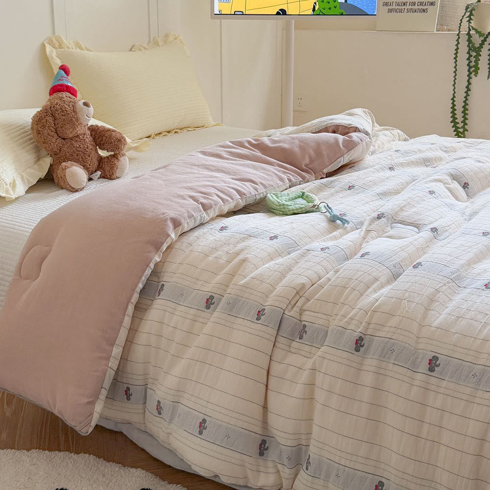 Willowmere Ruby Elephant - Little Moments Infant-Grade Reversible Cotton Quilt - image 1