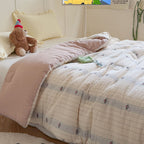Willowmere Ruby Elephant - Little Moments Infant-Grade Reversible Cotton Quilt - image 1