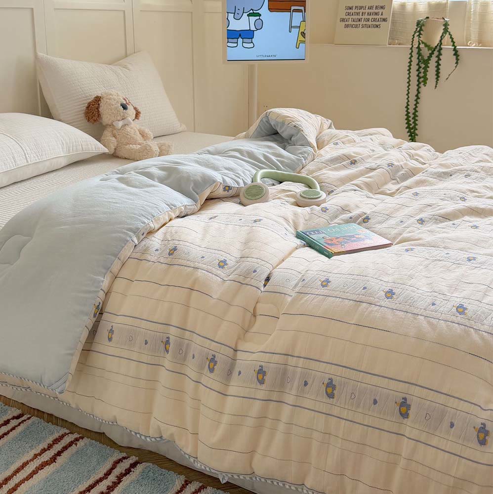 Willowmere Ocean Elephant - Little Moments Infant-Grade Reversible Cotton Comforters - image 1