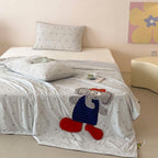 Willowmere Red-Cap Elephant Applique Embroidery Instant-Cooling Summer Quilt - image 2