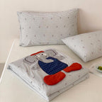 Willowmere Red-Cap Elephant Applique Embroidery Instant-Cooling Summer Quilt - Red-Cap Elephant - Full / Queen - image 1