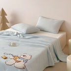 Willowmere Doodle Bear Applique Embroidery Instant-Cooling Summer Quilt - image 2