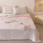 Willowmere Hopeful Bunny Applique Embroidery Instant-Cooling Summer Quilt - image 4