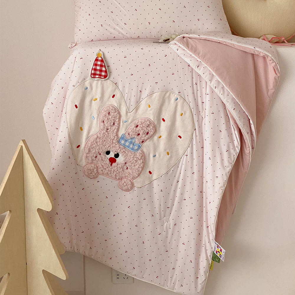 Willowmere Hopeful Bunny Applique Embroidery Instant-Cooling Summer Quilt - image 3