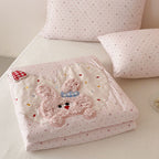 Willowmere Hopeful Bunny Applique Embroidery Instant-Cooling Summer Quilt - Hopeful Bunny - Full / Queen - image 1