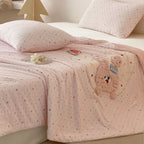 Willowmere Hopeful Bunny Applique Embroidery Instant-Cooling Summer Quilt - image 5