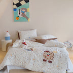 Willowmere Cocoa Cookie Pocket Star Candy Applique Cotton Double Gauze Comforter - image 0
