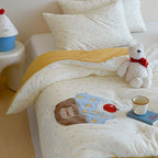 Willowmere Cherry Jam Pocket Star Candy Applique Cotton Double Gauze Comforter - image 3