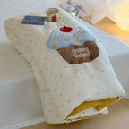 Willowmere Cherry Jam Pocket Star Candy Applique Cotton Double Gauze Comforter - Cherry Jam - Full / Queen - Heavyweight - image 1