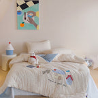 Willowmere Cloud Cottage Pocket Star Candy Applique Cotton Double Gauze Comforter - image 0