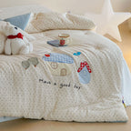 Willowmere Cloud Cottage Pocket Star Candy Applique Cotton Double Gauze Comforter - image 3