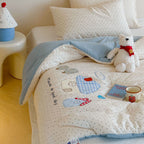 Willowmere Cloud Cottage Pocket Star Candy Applique Cotton Double Gauze Comforter - image 2