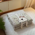 Willowmere Domi Bunny Cotton Linen Applique Hand-Stitched Quilt - Domi Bunny - Full / Queen - image 1