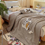 Willowmere Curly Pup Cotton Linen Applique Hand-Stitched Quilt - image 2