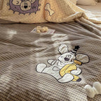 Willowmere Curly Pup Cotton Linen Applique Hand-Stitched Quilt - image 3
