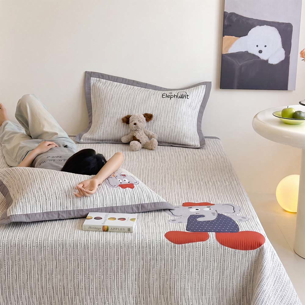 Willowmere Cap Elephant Washed Cotton Double Gauze Coverlet 3-Piece Set - image 15