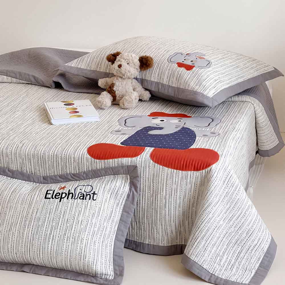 Willowmere Cap Elephant Washed Cotton Double Gauze Coverlet 3-Piece Set - image 10