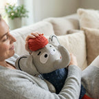 Willowmere Red Cap Elephant Handcrafted Cotton Decorative Plush Toy - image 2