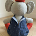 Willowmere Red Cap Elephant Handcrafted Cotton Decorative Plush Toy - image 4
