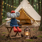 Willowmere Red Cap Elephant Handcrafted Cotton Decorative Plush Toy - image 7