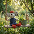 Willowmere Red Cap Elephant Handcrafted Cotton Decorative Plush Toy - Red Cap Elephant - image 8