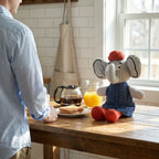 Willowmere Red Cap Elephant Handcrafted Cotton Decorative Plush Toy - image 10
