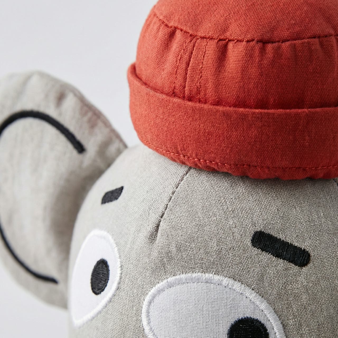 Willowmere Red Cap Elephant Handcrafted Cotton Decorative Plush Toy - image 3