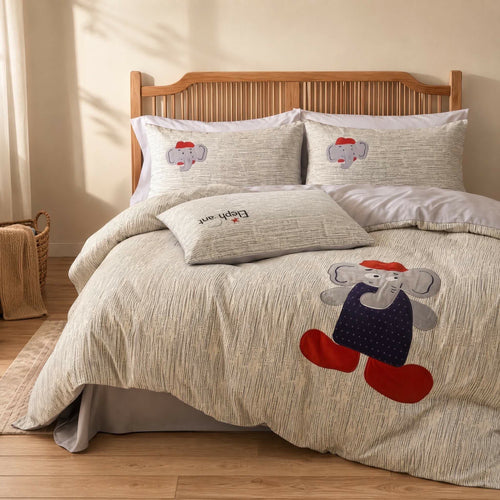 Willowmere Cap Elephant 100% Muslin Gauze Cotton 4 Pieces Bedding Set - image 0