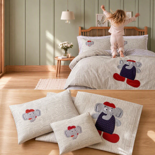 Willowmere Cap Elephant 100% Muslin Gauze Cotton 4 Pieces Bedding Set - image 1