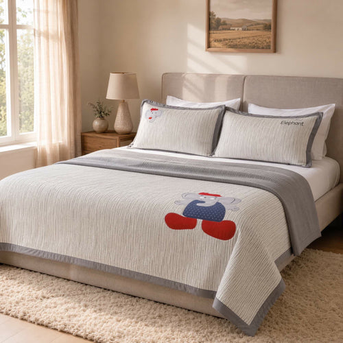 Willowmere Cap Elephant Washed Cotton Double Gauze Coverlet 3-Piece Set - image 0