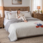 Willowmere Cap Elephant Washed Cotton Double Gauze Coverlet 3-Piece Set - image 1
