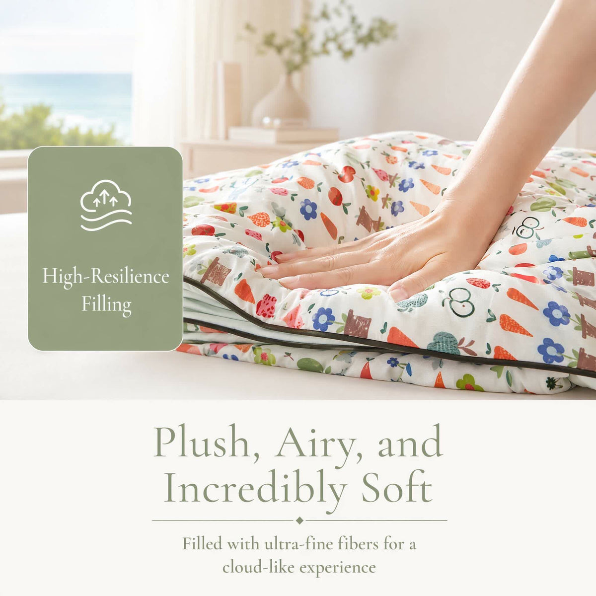 Willowmere Ximi Cream Minimalist Reversible Instant-Cooling Comforter - image 7