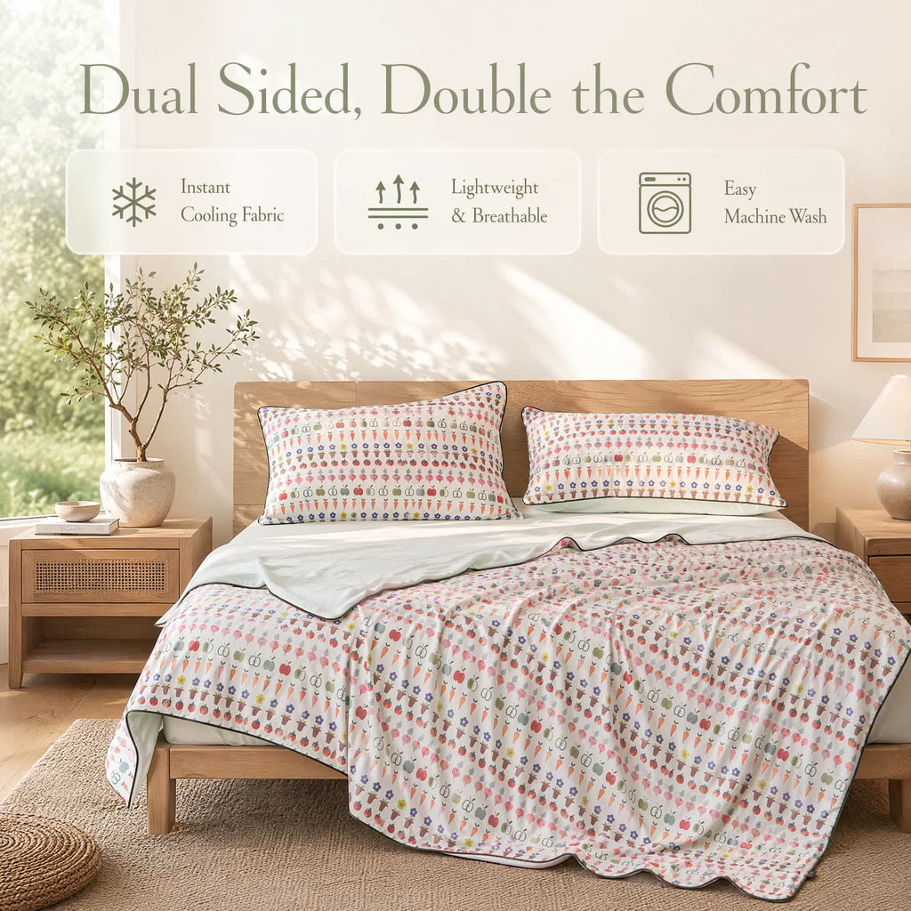 Willowmere Ximi Cream Minimalist Reversible Instant-Cooling Comforter - image 5