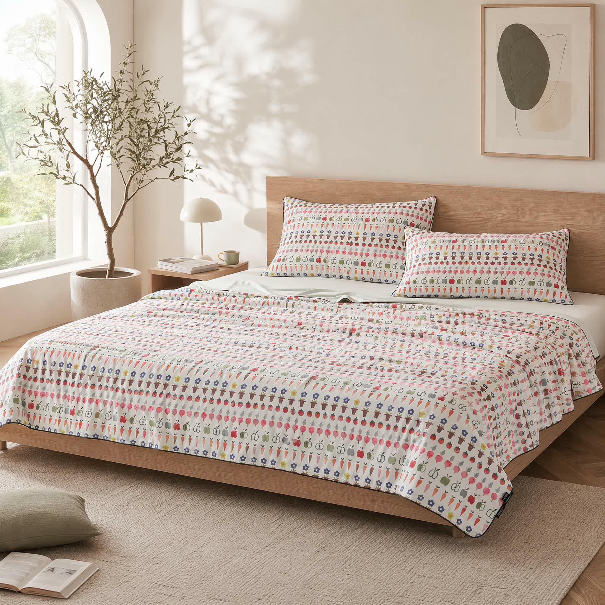 Willowmere Ximi Cream Minimalist Reversible Instant-Cooling Comforter - image 0