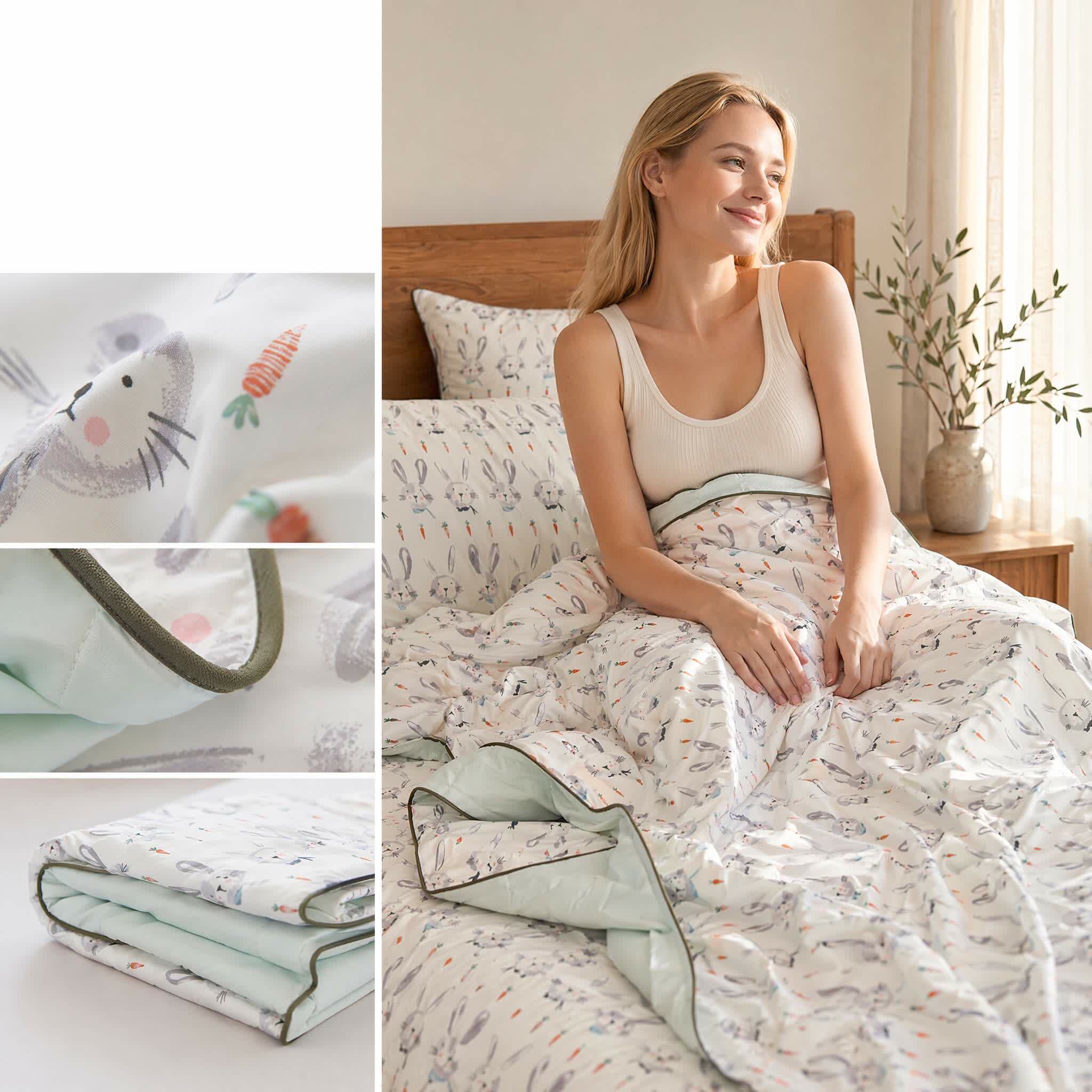 Willowmere Aimi Bunny Cooling Comforter & Lightweight Summer Quilt - image 2